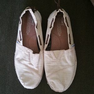 Toms canvas flats w/adjustable back